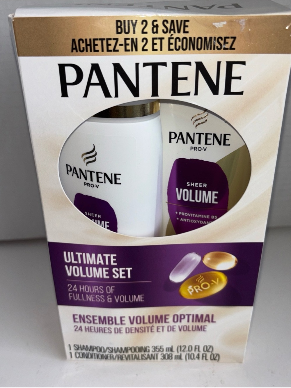 Pantene Sheer Volume Ultimate Volume Set - White & Purple